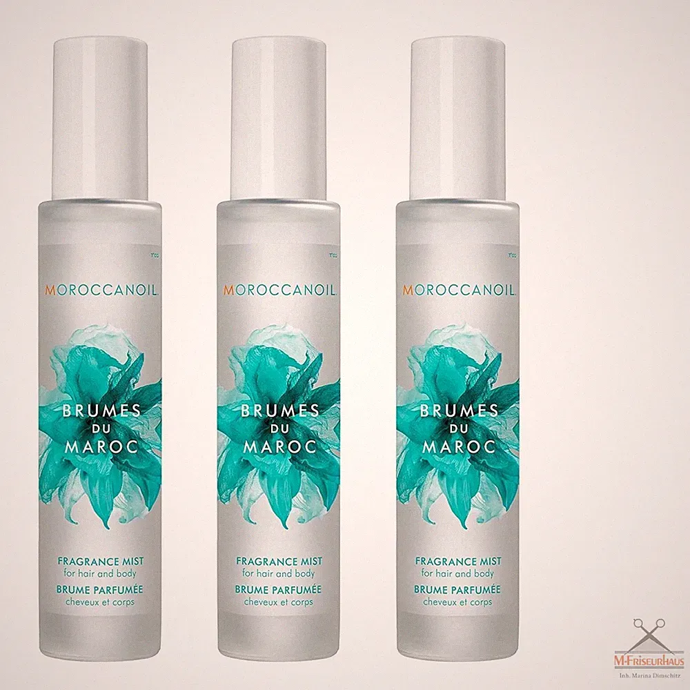 3x 100ml BRUMES du MAROC Moroccanoil Parfüm Duftspray f. Haare & Körper + PUMPE