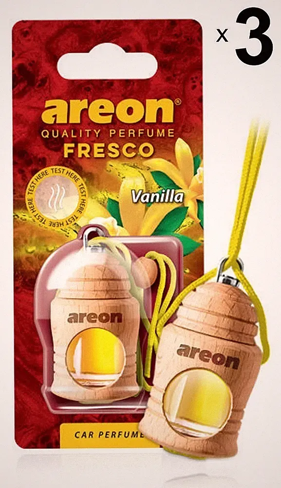 3x Areon Fresco Vanille Auto Aroma Parfüm Lufterfrischer Duft Duft Baum