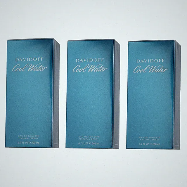 3x Davidoff Cool Water EDT 200ml