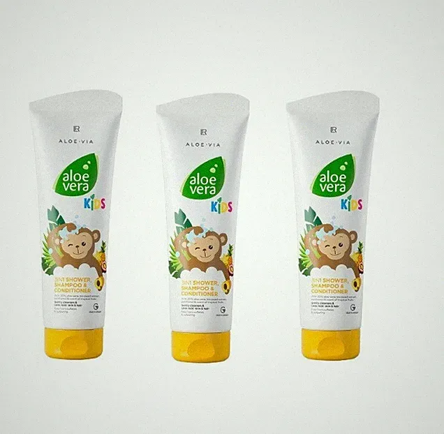 3x LR Aloe Vera Kids 3in1 Duschgel Shampoo Spülung 20328-1 Kid Kinderduschgel lr