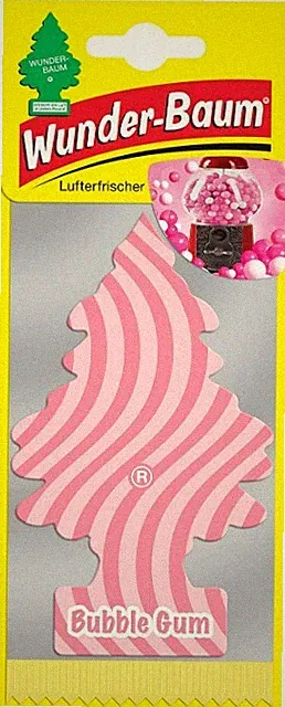 3X Original WUNDERBAUM® BUBBLE GUM Lufterfrischer Duftbäumchen Autoduft