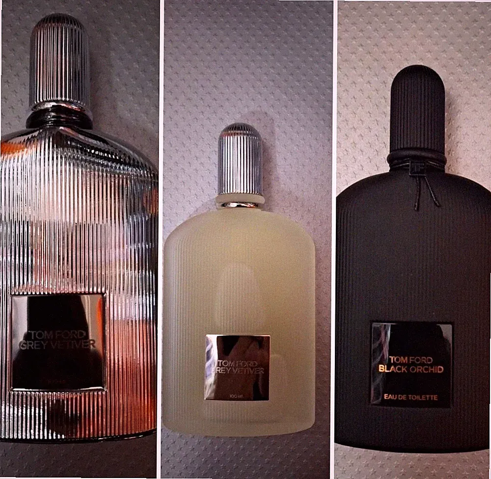 3x Tom Ford 100ml,Black Orchid EdT, Grey Vetiver Parfum, Grey Vetiver EdT