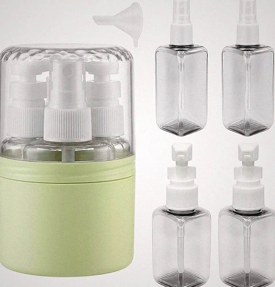4-in-1 Reiseflaschen Zum Befüllen Set, Reiseflaschen Set, 50ml Pumpspender, mit