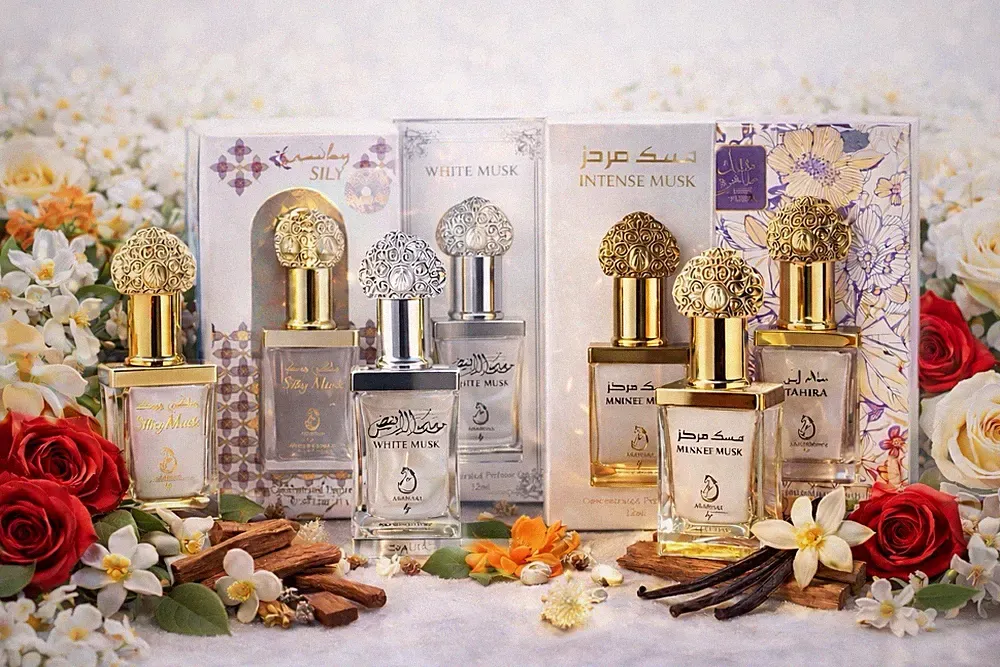 4 Stk Moschus Parfumöle 4x12ml Silky Musk White Musk & Musk Tahara Intense Musk