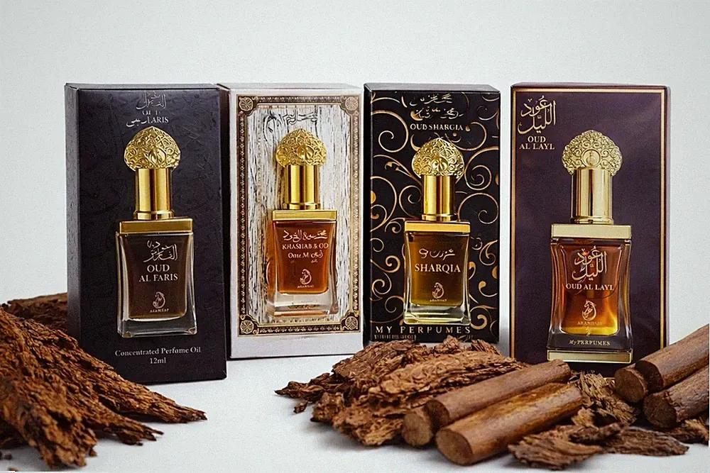 4 Stk Oud Parfumöle 4x12ml Khashab Oud, Oud al Layl, Oud Al Faris,Oud Sharqiah