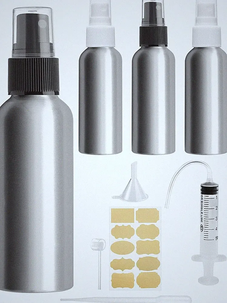 4 Stücke 100Ml Sprühflasche Klein Aluminium,Aluminiums Spray Bottle,Zerstäuber S