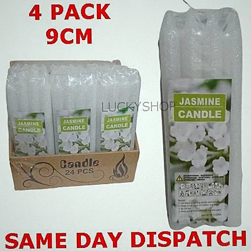 4er Pack Jasmin Kerze Langlauf Blumenduft ist perfekt, wenn Sie Wohnduft lieben