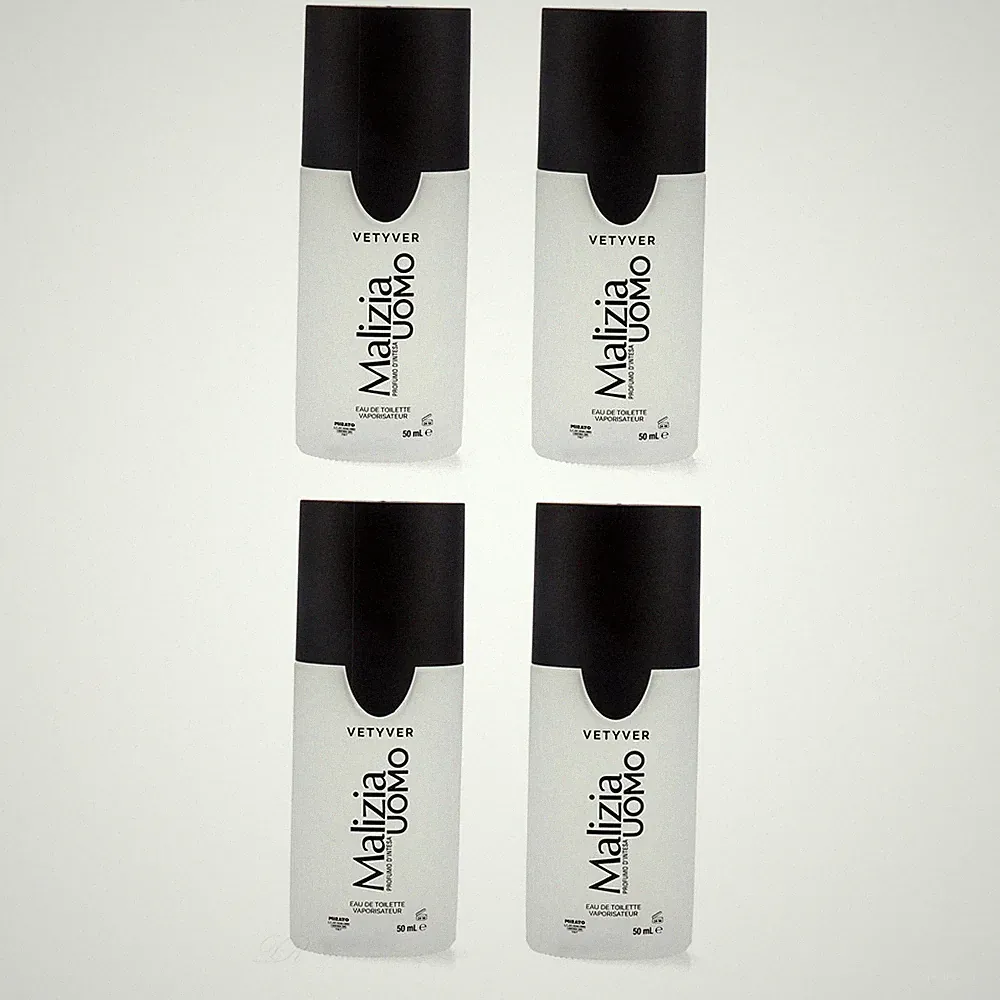 4x MALIZIA uomo VETYVER PARFUM Eau de Toilette 50ml - i love italy im viererpack