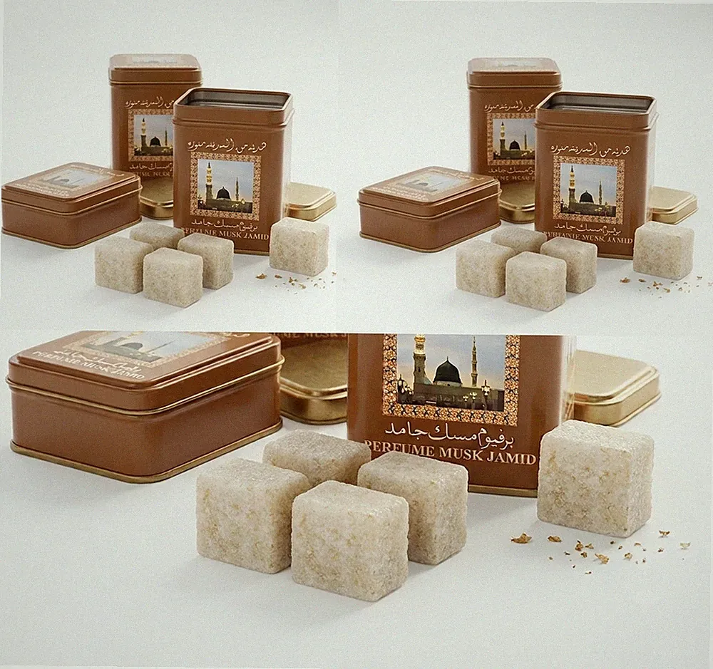 4X Original HEMANI Misk Jamid Musk Duftstein Alkoholfrei *Arabische Parfüm Amber