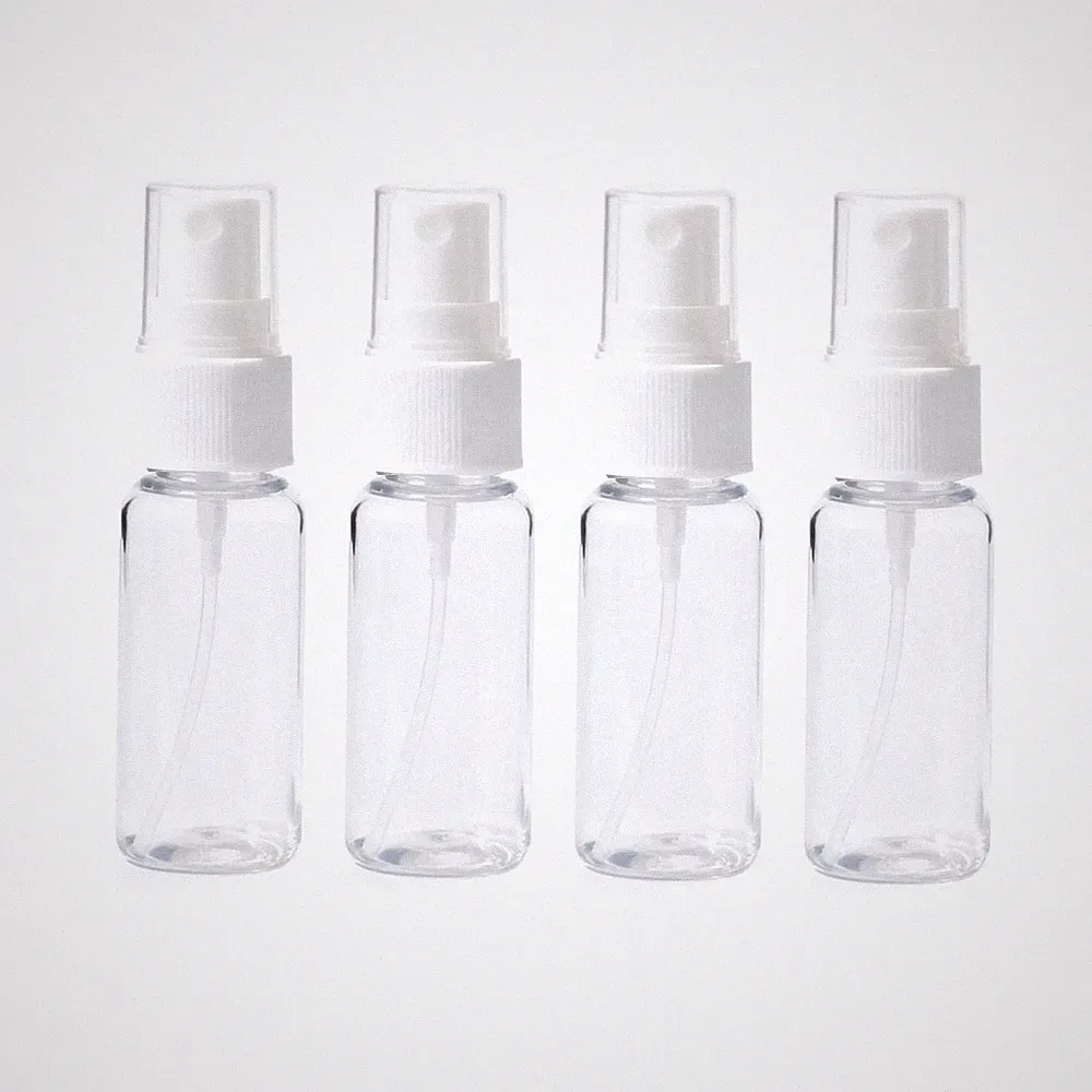 ✅ 4x Sprühflasche 20ml Klein Transparent Zerstäuber Reiseflasche Spray Bottle