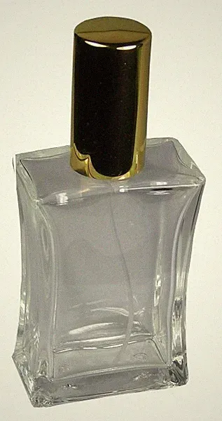 5 Flakon Parfümflakon Flacon leer 50ml mit Zerstäuberpumpe und Kappe Gold Salloa