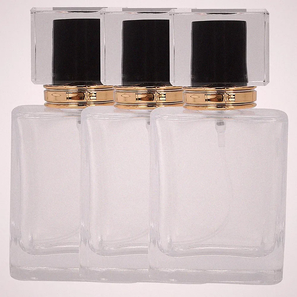 50 Ml Nachfüllbare Parfümflasche Aus Glas Transparent Leerer Zerstäuberbe K1CN