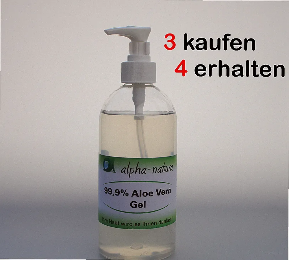 500ml Aloe Vera Gel 100% - Aloe Vera Barbadensis - parfümfreie Körperpflege