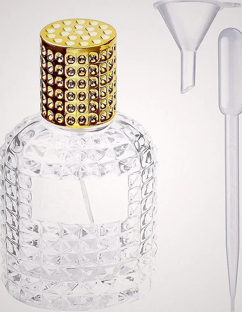 50ml Parfümzerstäuber, Nachfüllbarer Reise Parfümflakon Gold