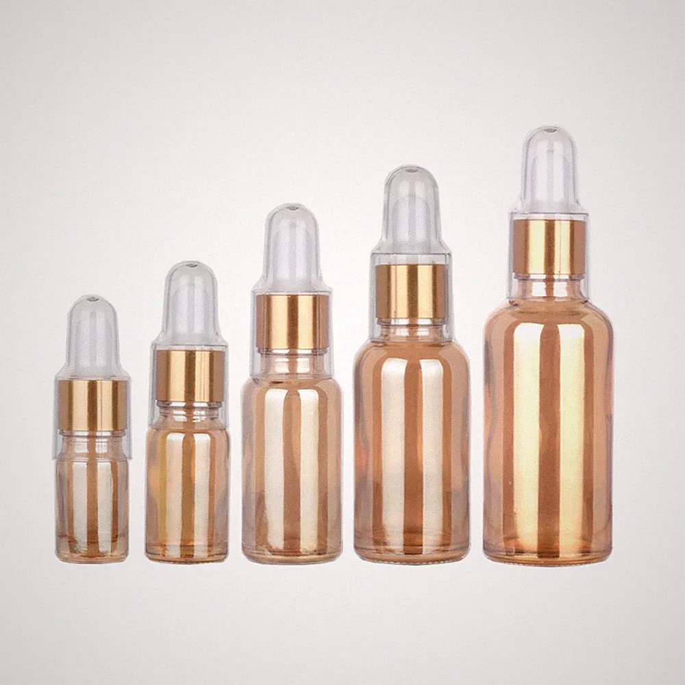 5X Leer Glasflasche Mit Pipetten Tropfer Parfüm Öle Liquid Behälter Reise