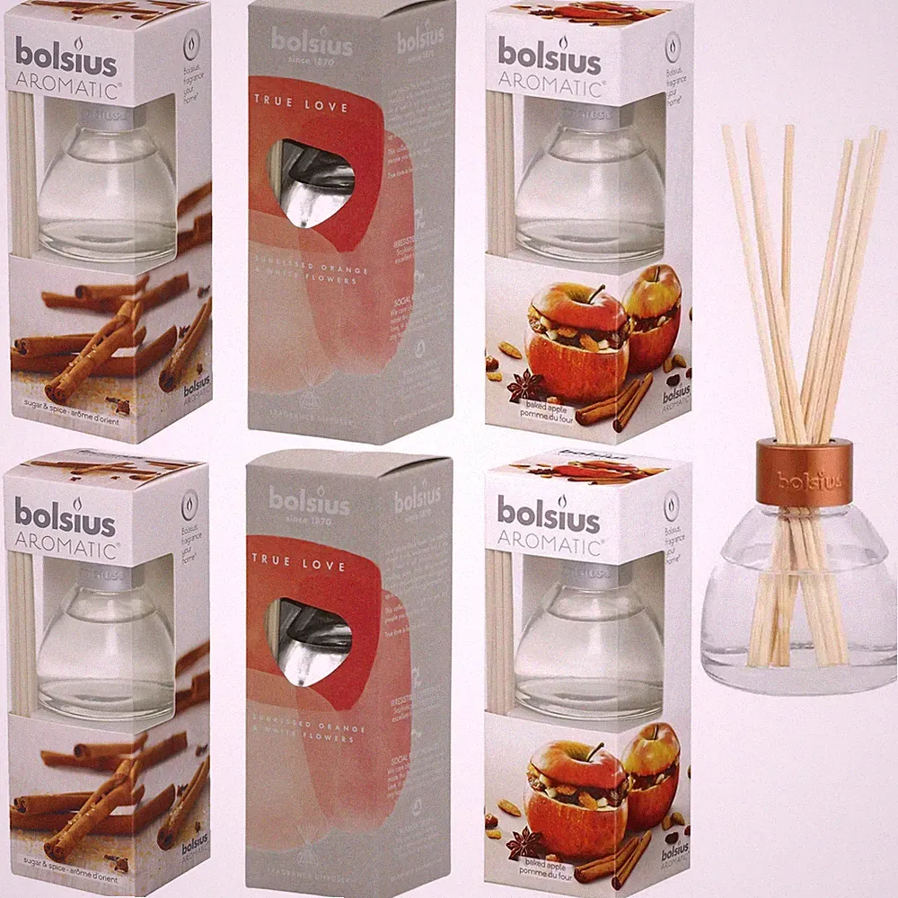 6 Pack Bolsius Aromatic Diffuser Duftspender Raumduft 6 x 45ml Holzstäbchen