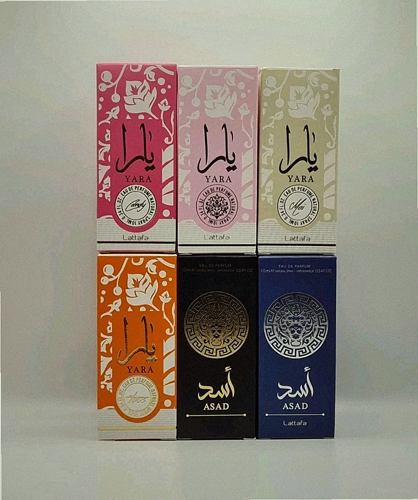 6× Parfümöl Yara - Asad Eau de Parfum Roll-On 10ml für Damen und Herren Neu OVP