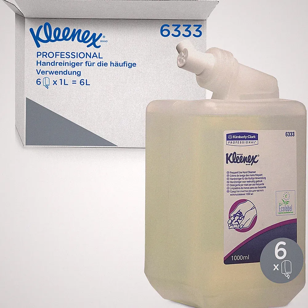 6 Seifen-Kassetten 1000ml parfümfrei Handreiniger Flüssigseife 6333 Kleenex