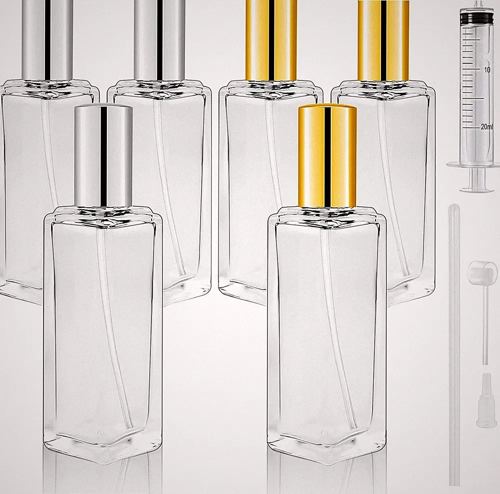 6 Stk Parfümzerstäuber 30 ml nachfüllbar Glas Sprühflaschen transparent