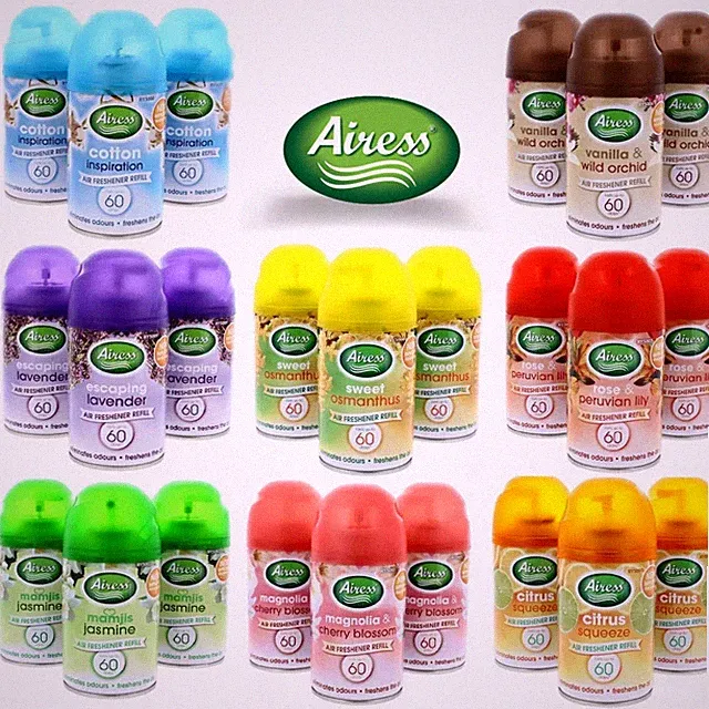 6 x Lufterfrischer Automatisch Spray Nachfülldosen Duft Aroma Düfte 250ML Zuhause