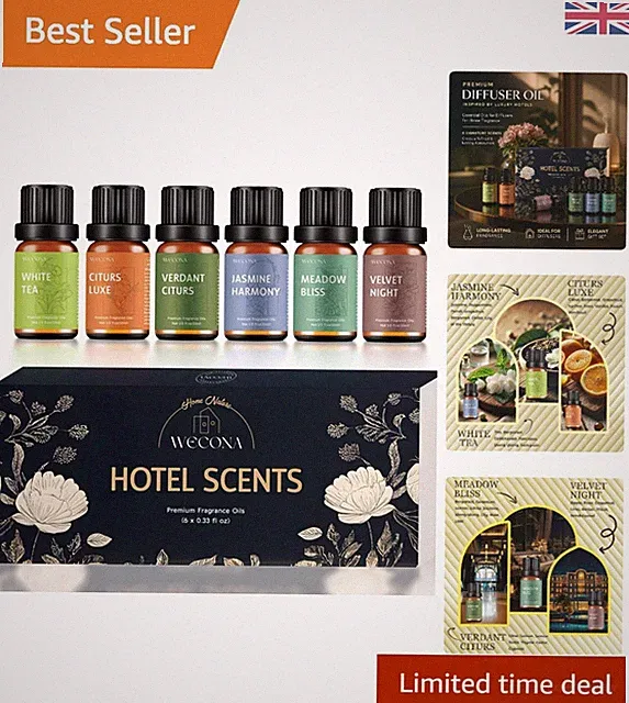 6er Pack Hotelduftöle - Konzentrierte Aromatherapie für Zuhause & Spa
