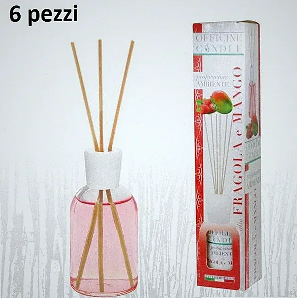 6er Set Duft Diffuser Aroma Raumduft Erdbeere und Mango 125ml dfh