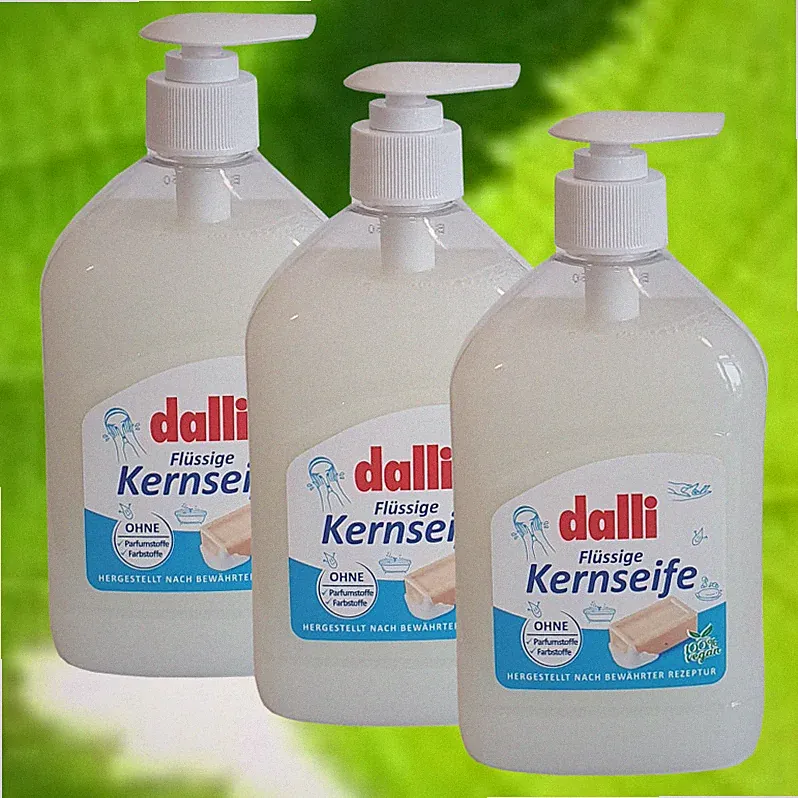 (8,31€/L) Dalli Kernseife flüssig vegan parfümfrei 3x500ml .