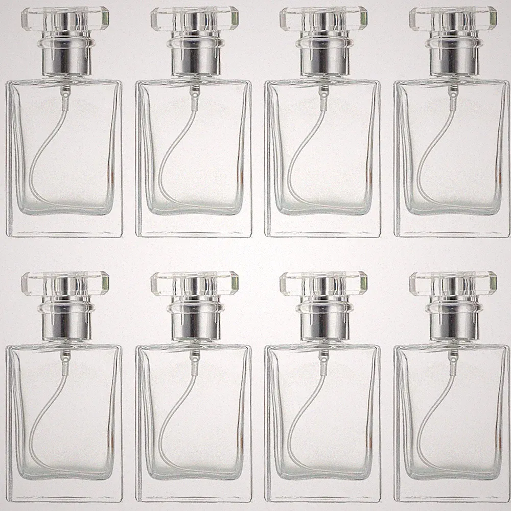 8er Set Parfümzerstäuber Glas Flasche Leer 30ml Sprühflasche zum Befüllen