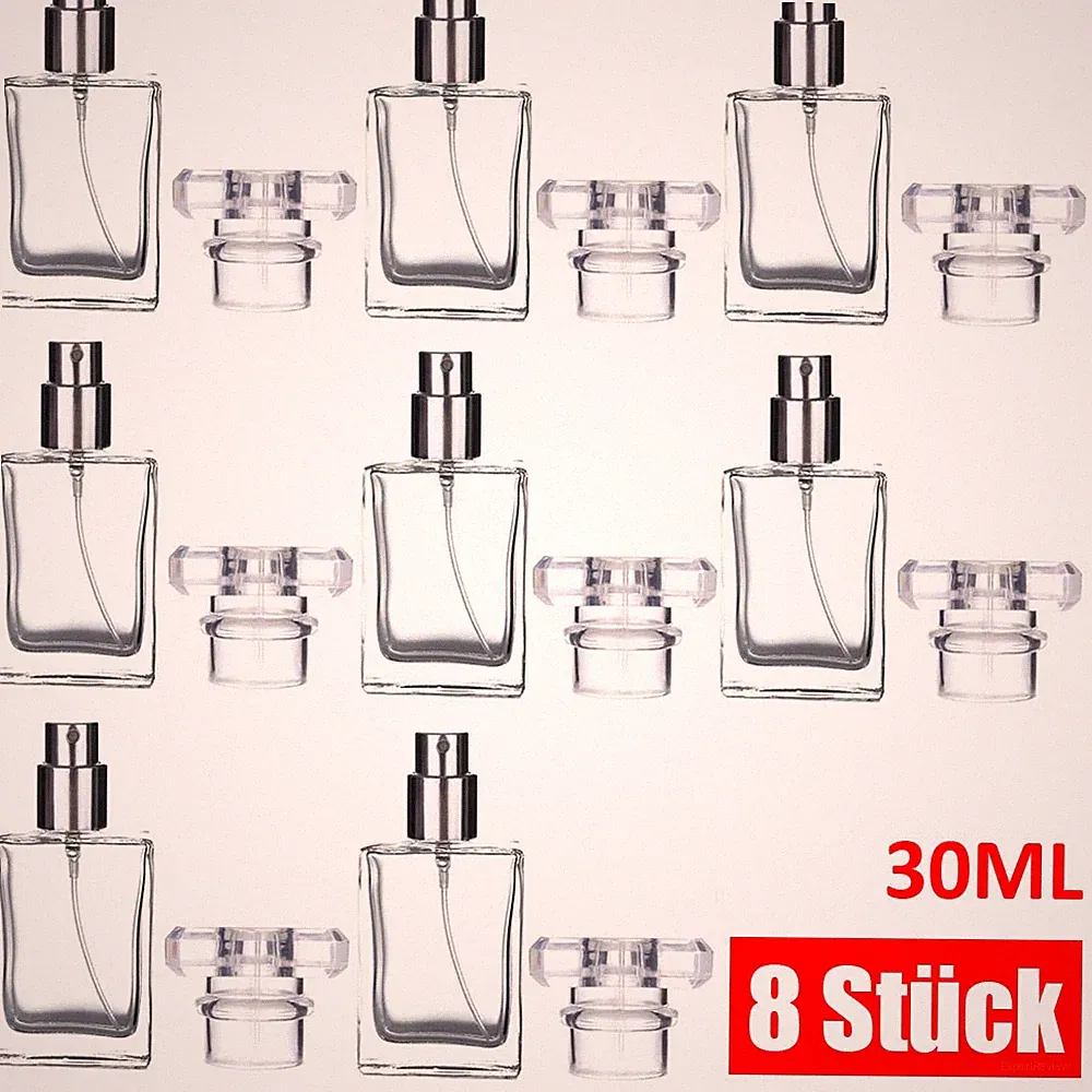 8x Parfümzerstäuber Glas Flasche Leer 30ml Sprühflasche zum Befüllen