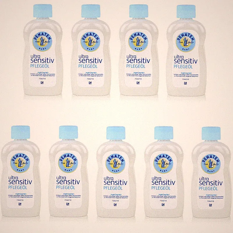 9 x Penaten Baby Ultra Sensitiv Pflegeöl parfümfrei Körperöl empfin. Haut 200 ml