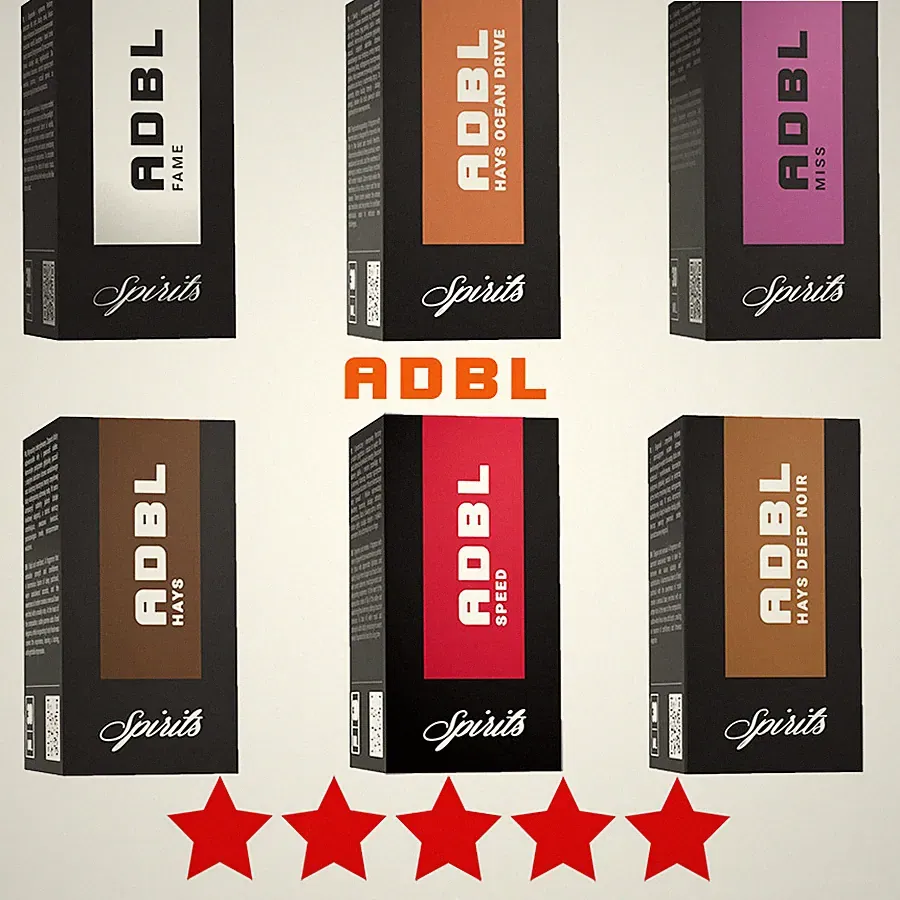 ADBL Innenraumduft Spirits Fame, Deep Noir, Hays Ocean Drive, Miss, Speed 30ml