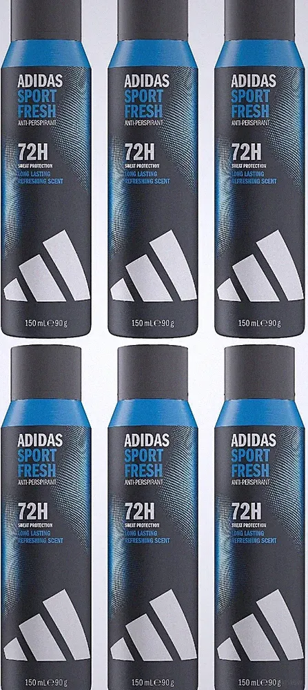 adidas Deo Spray SPORT FRESH Deodorant 72h Anti-Transpirant Zitrusduft 6x 150ml