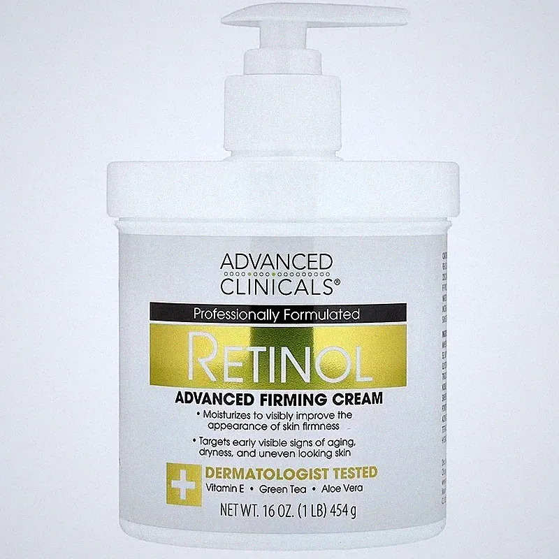 Advanced Clinicals Retinol Body Cream 454 g mit Vitamin E, Grüntee & Aloe Vera