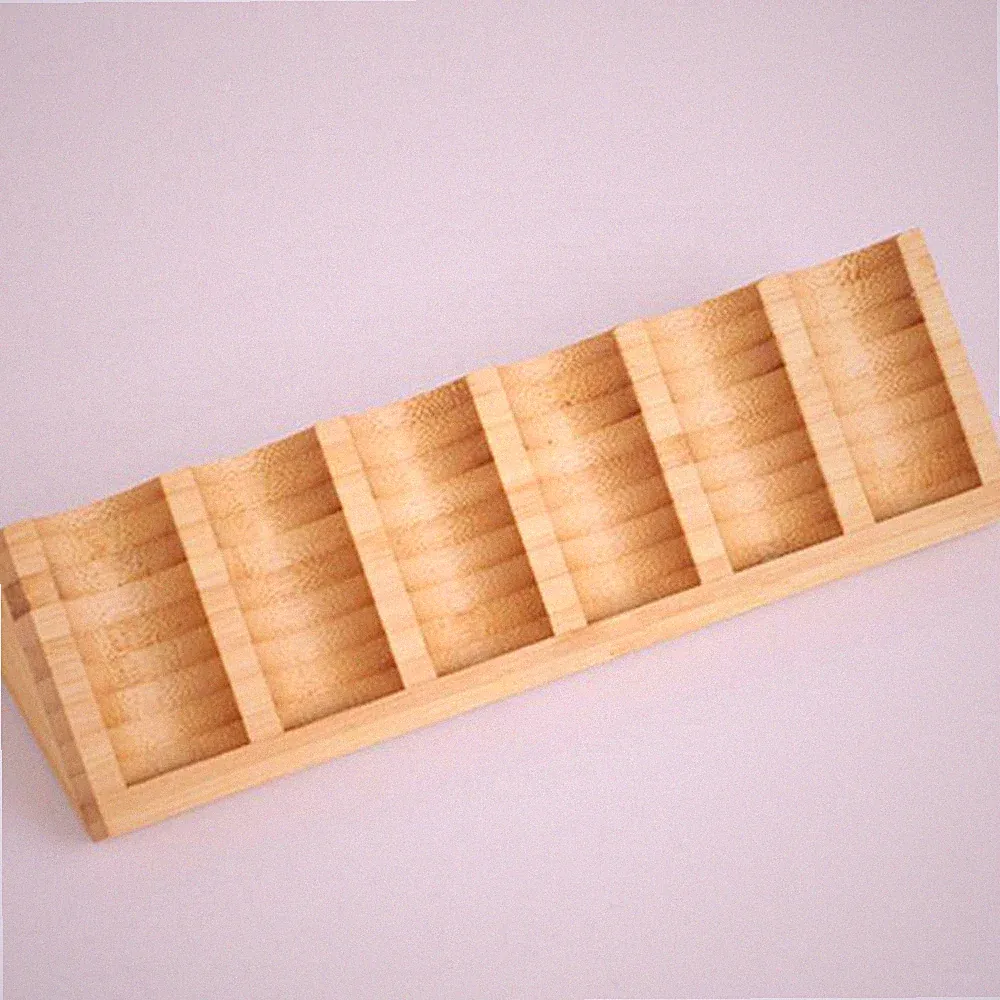 Ätherisches Öl Display Rack Organizer 6 Slots Parfüm Bambus Diffusor Ständer