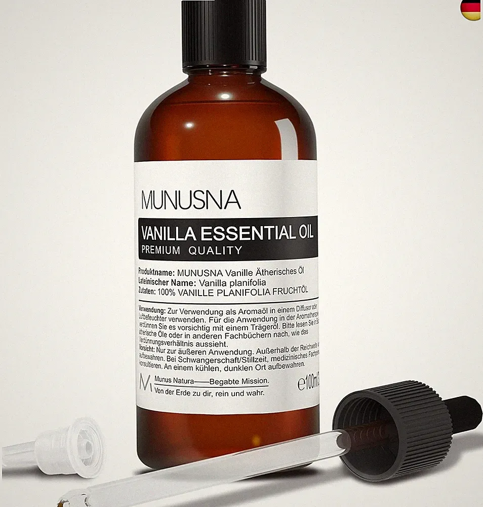 Ätherisches Öl Vanille 100ML, Vanilleöl Ätherische Öle Naturrein Rein für Diffu
