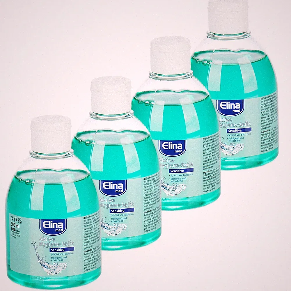 Aktive Flüssigseife Handseife 4x 300ml antibakteriell Hygieneseife Kamille Seife