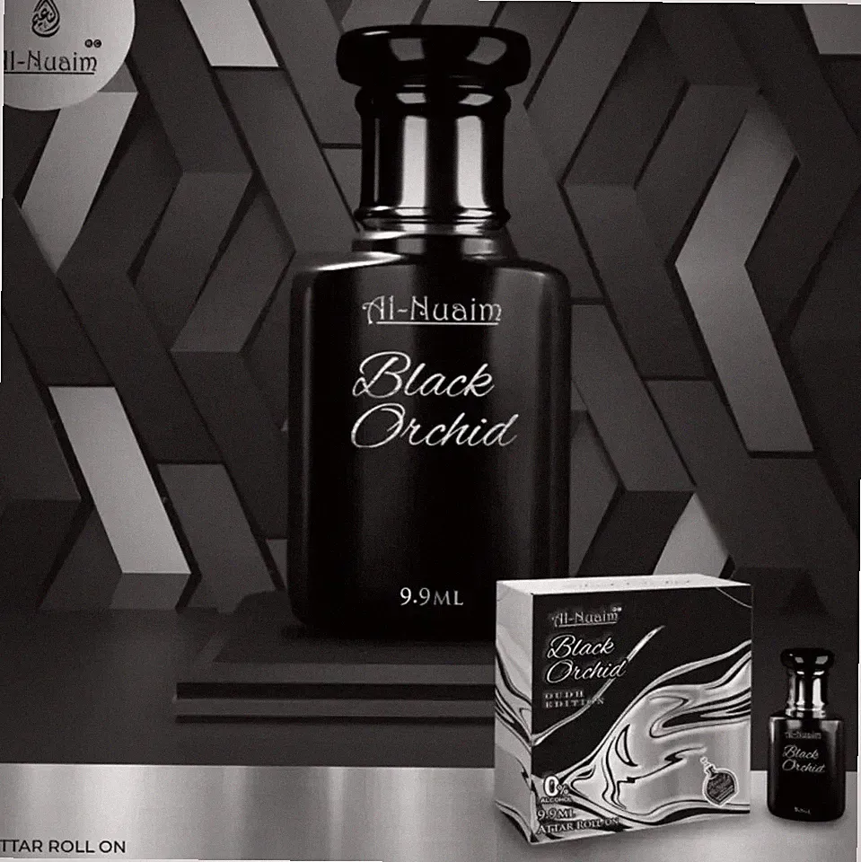 Al Nuaim Black Orchid Luxury Oud One Drop Parfümöl Attar 9,9 ml länger haltbar