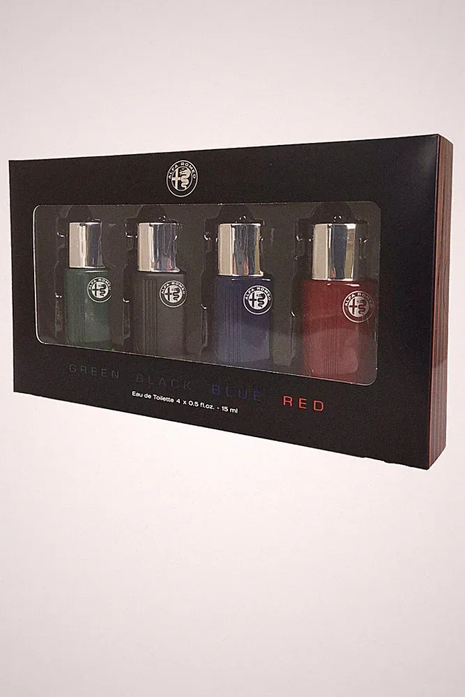 Alfa Romeo Eau de Toilette 4 x 15 ml Grün Schwarz Blau Rot Herrenduft