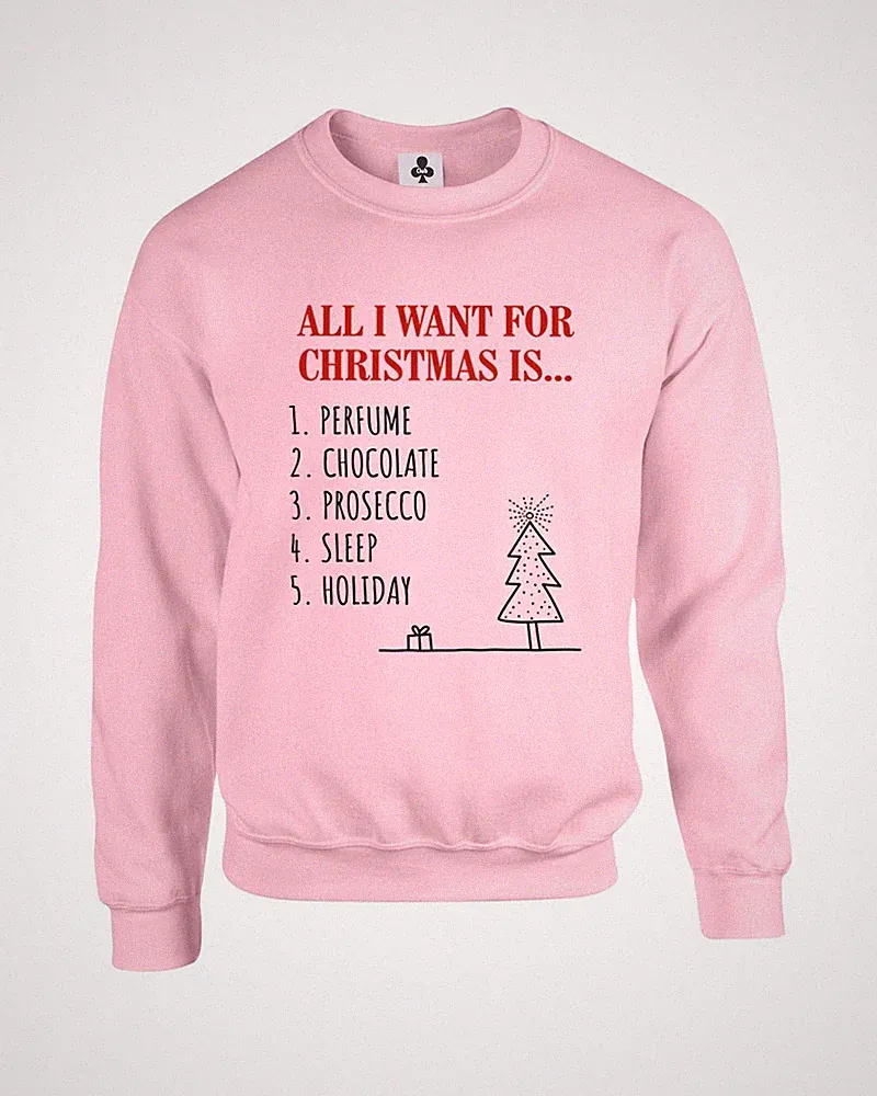 All I Want For Xmas Is Parfum Weihnachtspullover Fun Xmas Meme Sweatshirt