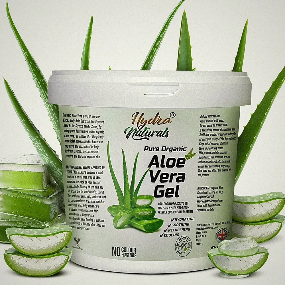 Aloe Vera Gel 100% rein natürlich Bio Mehrzweck beruhigende Haar- & Hautpflege