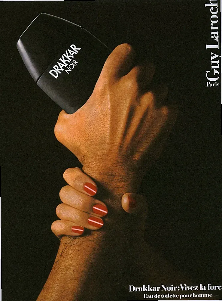 Alte Werbung Parfum Eau de Toilette Drakkar Noir Guy Laroche unparfümiert