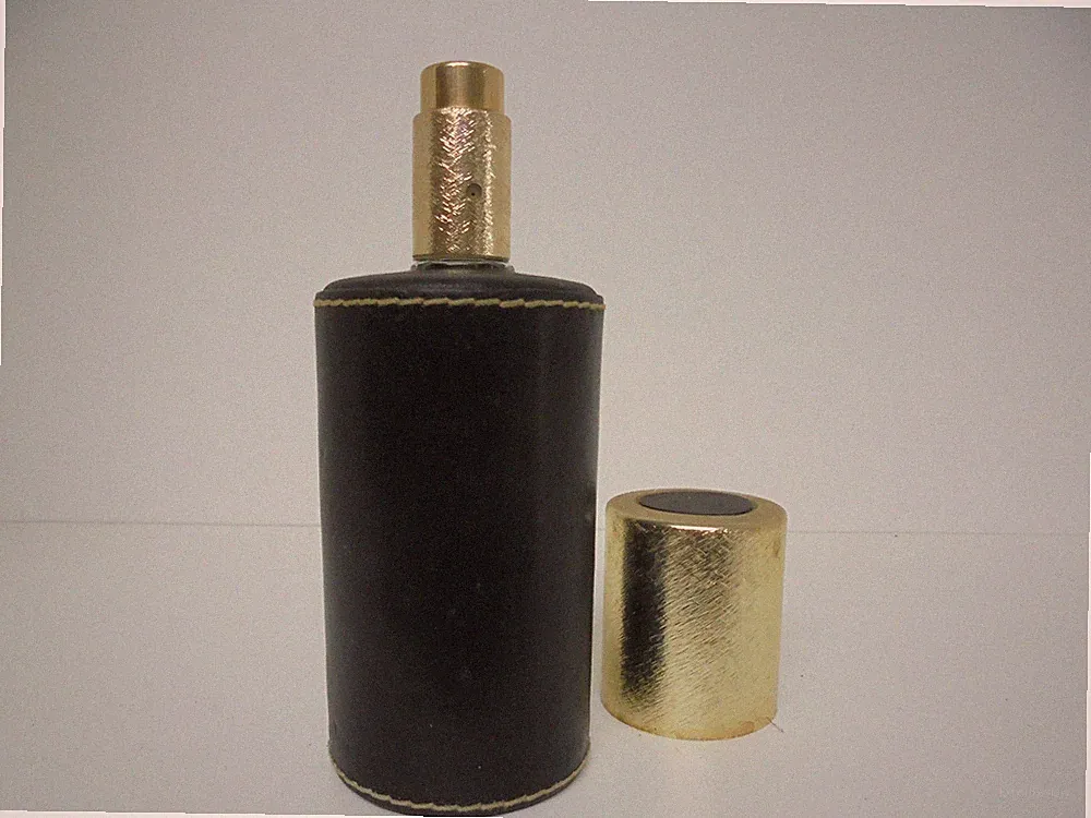 Alter Parfum Parfüm Zerstäuber in Ledermanschette Höhe ca. 15 cm