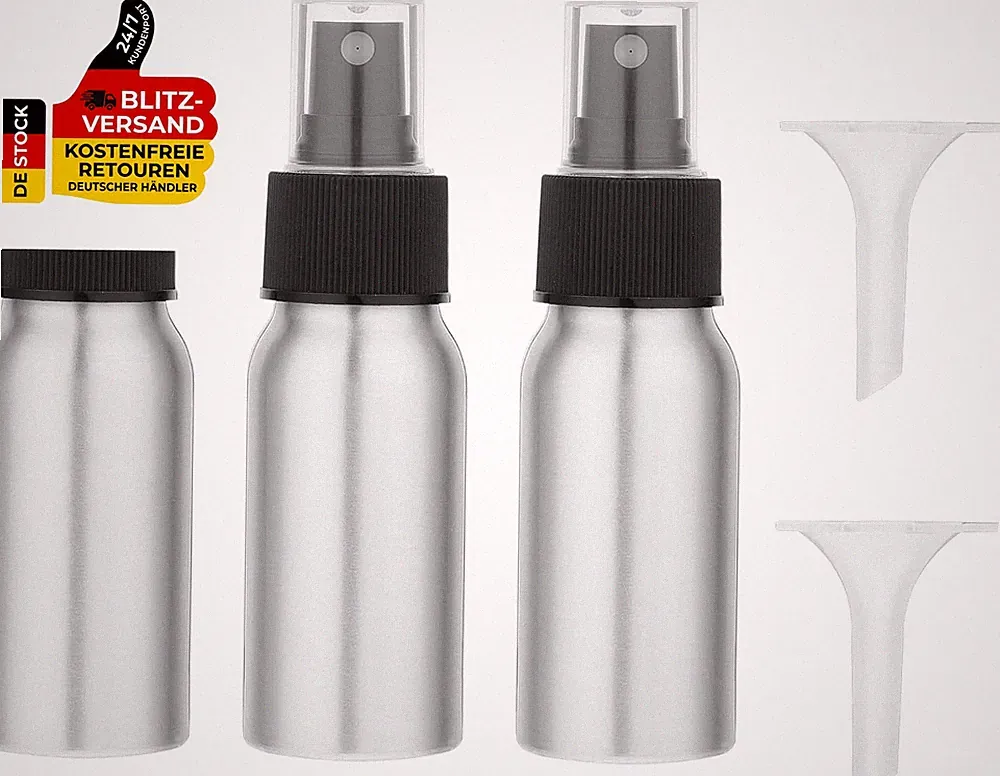 Aluminium Sprühflasche Klein, 50Ml Parfum Zerstäuber Für Unterwegs | 3 Stück Spr