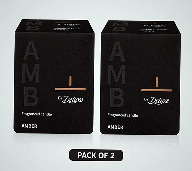 AMB by Deluxe Amber Duftkerzen 2er Pack x 200g Raumduft