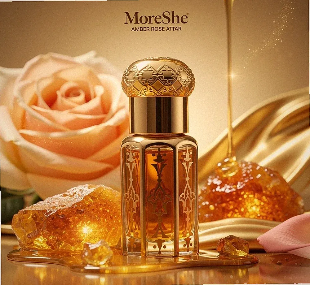 Amber Rose Konzentriertes Parfümöl 11ml Alkoholfrei Attar Roll On Unisex Itar