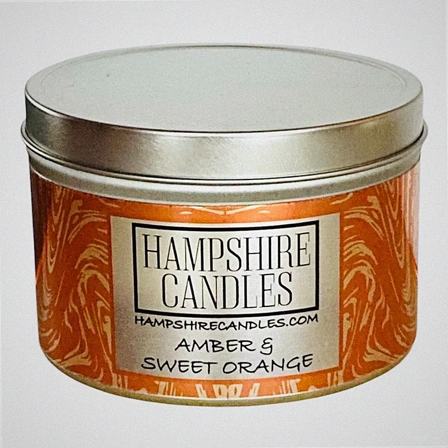 Amber & Sweet Orange Kerze | Warmer Zitrusduft | Sojawachs | entspannendes Brennen