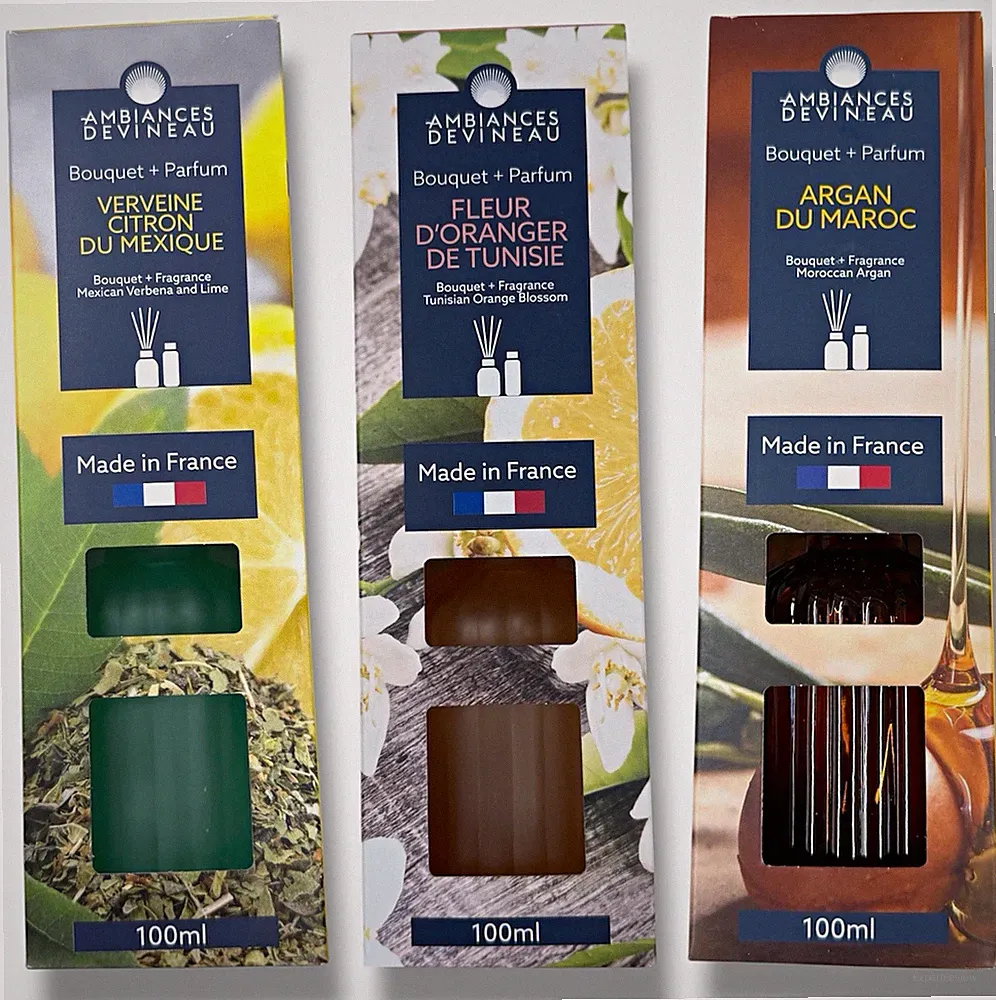 Ambiances Devineau Raumduft-Diffuser Bouquet + Parfum 100 ml Glas Made in France