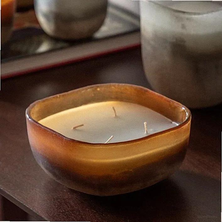 AROMA 4 Docht Quecksilber Glas Schale Kerze Jasmin und Vetiver - schöner Duft