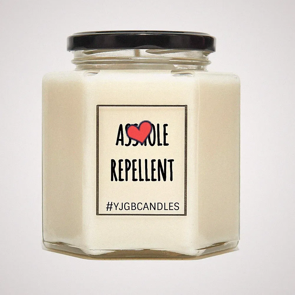Arschlochabwehr, Geschenk für Freund, reif, Fluchgeschenk, Kerzen, Kerze