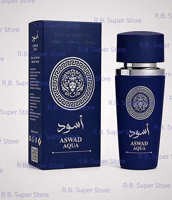 Aswad Aqua EDP Arabisches Parfum 100ml Herren Frisch Intensiv Elegant Eau de Parfum